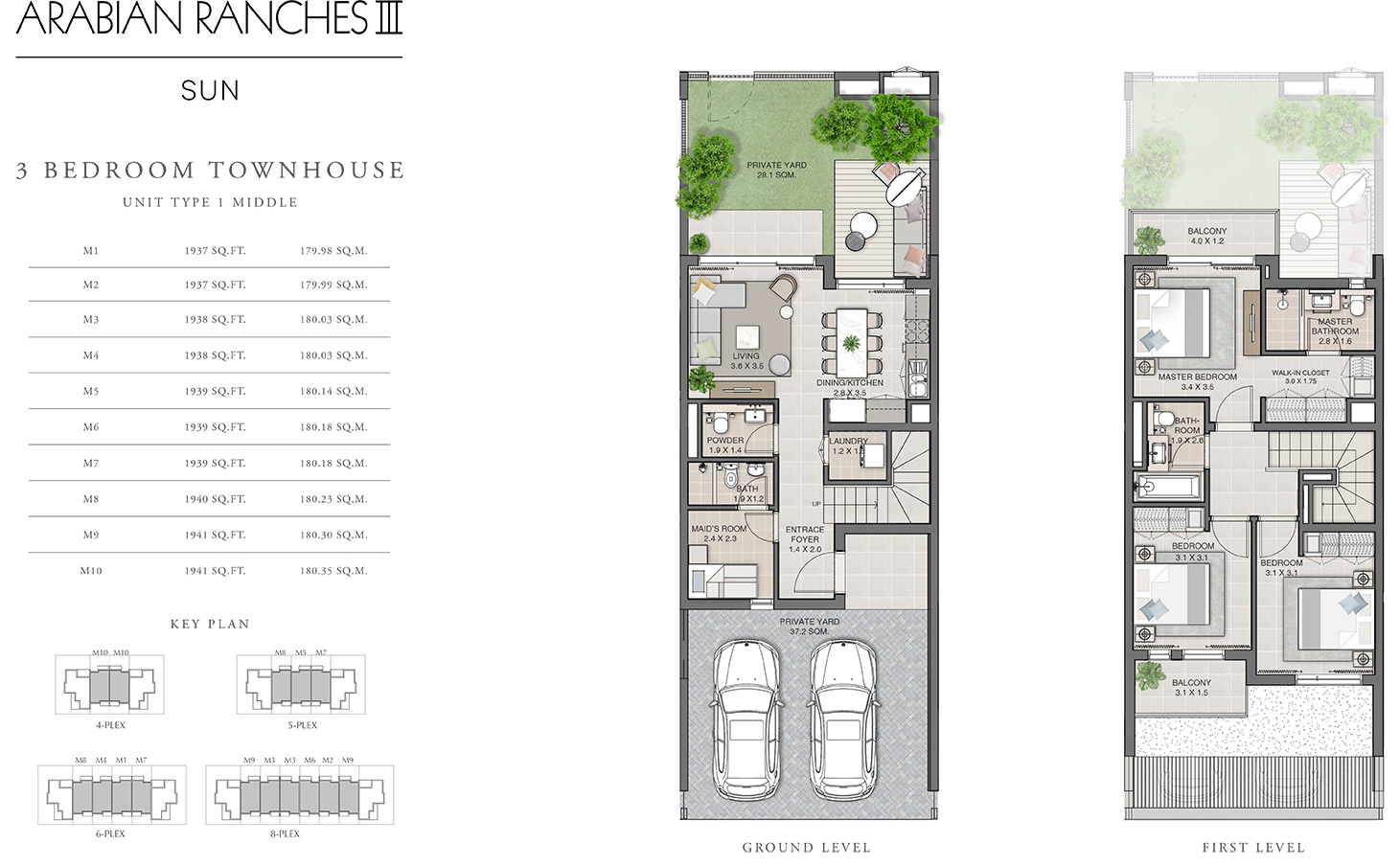 Sun Townhouses By Emaar At Arabian Ranches 3 Floor Plans